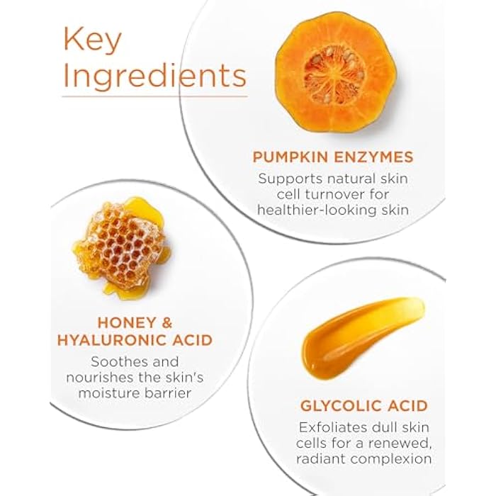 Andalou Naturals Pumpkin Honey Glycolic Mask (NEW FORMULA) - Exfoliating Face Mask with Glycolic Acid, Vitamin C for a Radiant Glow - Gentle Exfoliant Removes Dirt & Dry Skin Cells - 1.7 fl oz - Image 5