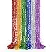 EOBOH Mardi Gras Beads 24PCS Metallic Colorful Bead Necklace Party Favors 6 Kinds of 33 Beaded Necklace Costume Women Men Stuff Festival Parade Throw Accessories for Wedding Birthday Celebrations - Image 2