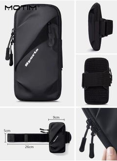Motim Cell Phone Arm Band Mobile Phone Holder Sports Arm Bag, Waterproof Phone Arm Case, Running Phone Armband, Outdoor Running Bag for Smartphones up to 7 Inches, Black  - Image 3