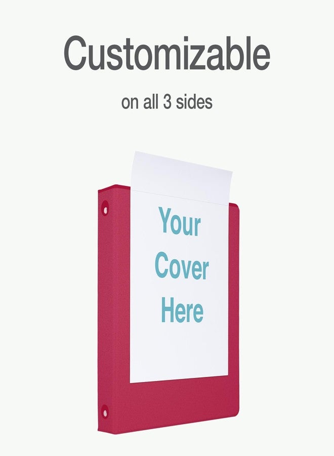 Cardinal 3 Ring Binders, Binders for School and Office, Durable 1 Inch, Round Rings, Holds 225 Sheets, ClearVue Presentation View, Non-Stick, Assorted Colors, 4 Pack (1017672) - Image 5