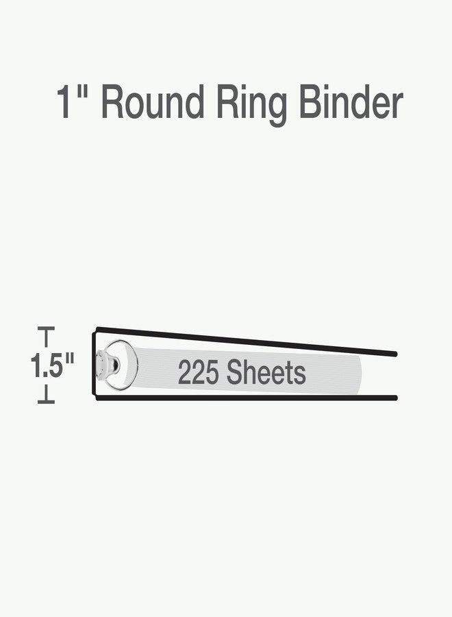 Cardinal 3 Ring Binders, Binders for School and Office, Durable 1 Inch, Round Rings, Holds 225 Sheets, ClearVue Presentation View, Non-Stick, Assorted Colors, 4 Pack (1017672) - Image 2
