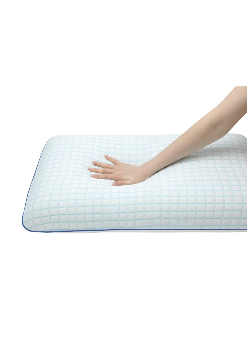Dibaj Cooling Memory Foam Pillow with Air Mesh Cover – 70x40x14 cm, Ergonomic Neck and Shoulder Support for Restful Sleep - Image 3