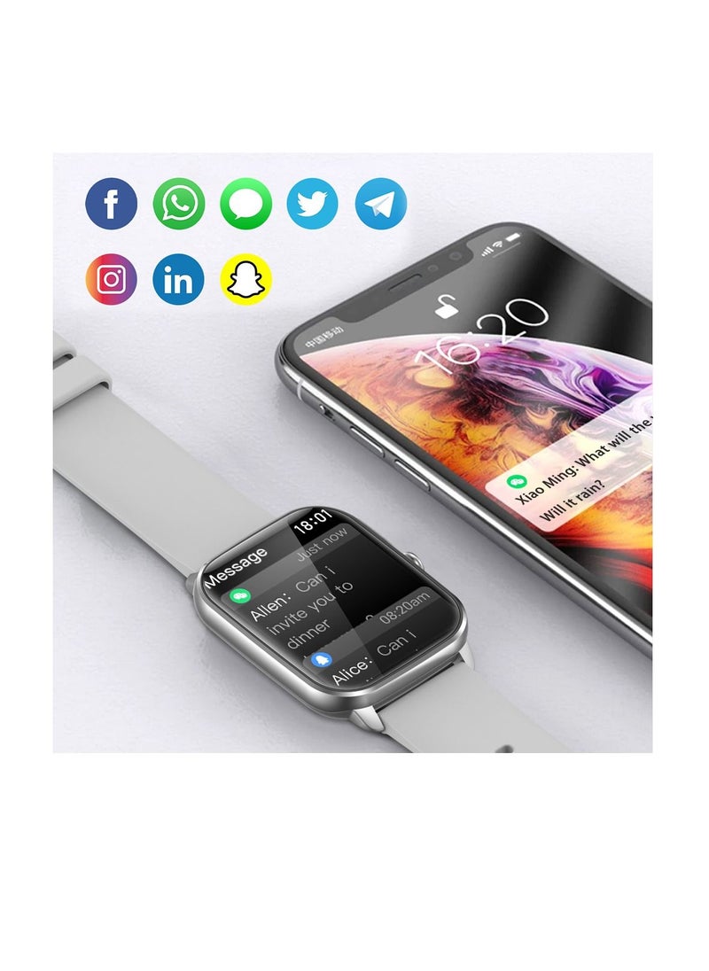 ColMi Smart Watch For Men Women  Full Screen Bluetooth Calling Heart Rate Sleep Monitor 100+ Sport Models  - Image 2