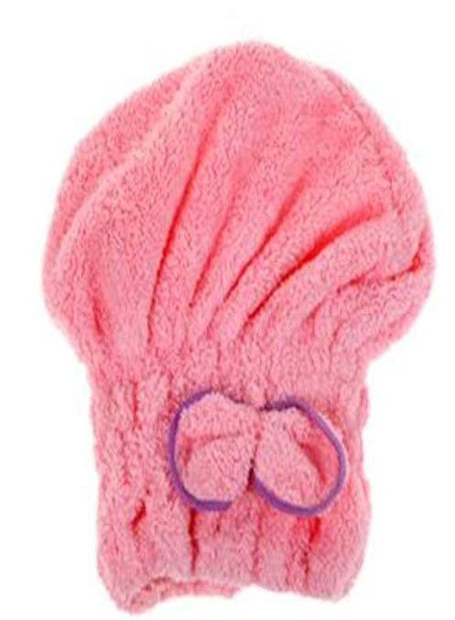 Mopslik Women's Microfiber Velvet Super Soft High Absorption Hair Drying Towels (Coral ) - Image 1