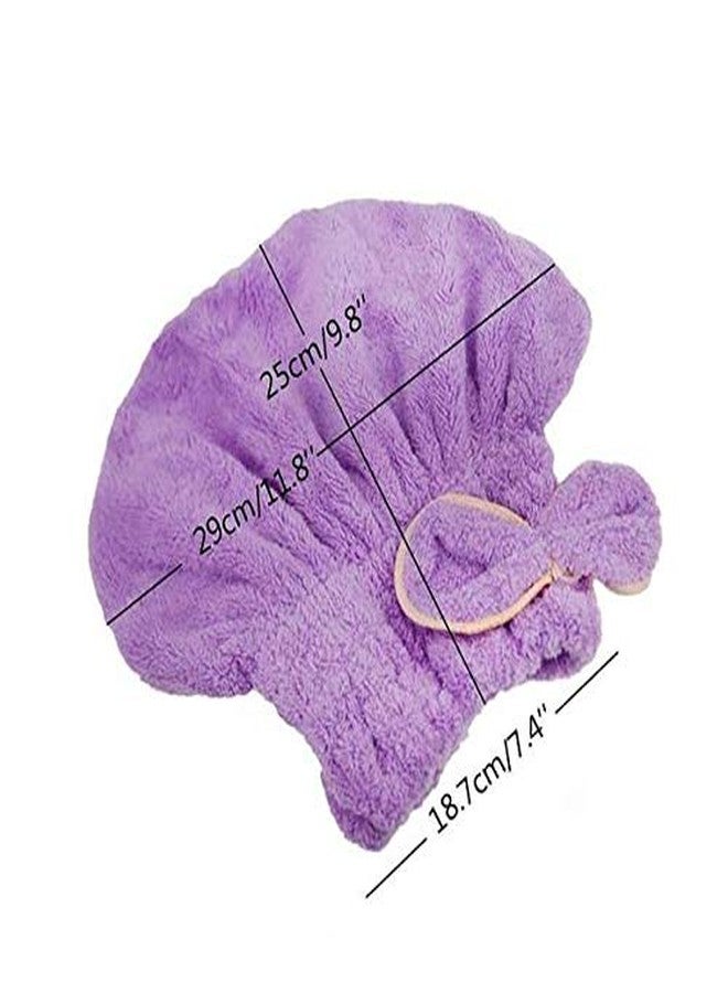 Mopslik Women's Microfiber Velvet Super Soft High Absorption Hair Drying Towels (Coral ) - Image 3
