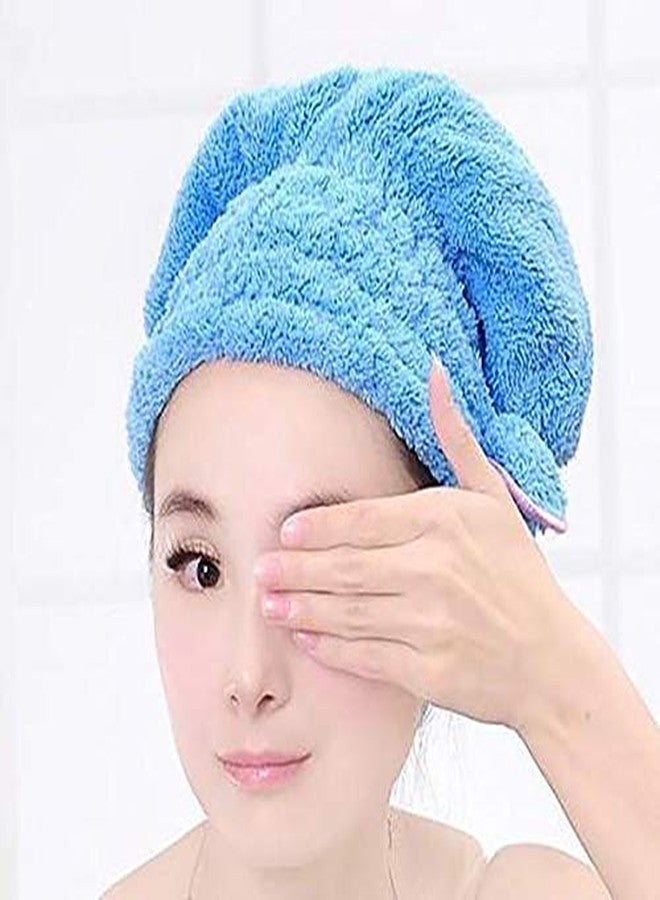 Mopslik Women's Microfiber Velvet Super Soft High Absorption Hair Drying Towels (Coral ) - Image 4