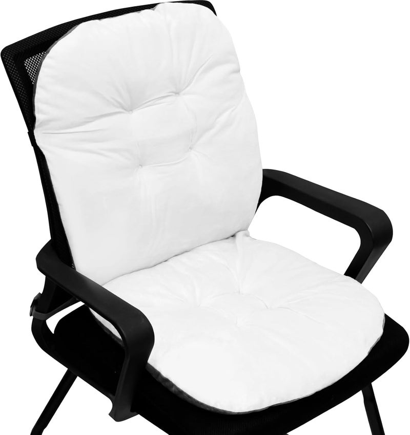 windforgecraft Desk Chair Cushion Soft Seat Cushions for Office Desk Chairs Nonslip Chair Cushion Floor Seating Warm Seat Pads High Elasticity Rocking Chair Cushion for Bedroom Playroom (White) - Image 1