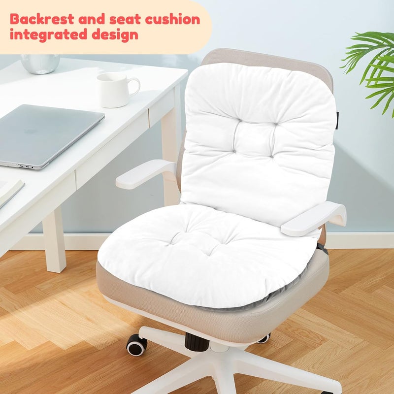 windforgecraft Desk Chair Cushion Soft Seat Cushions for Office Desk Chairs Nonslip Chair Cushion Floor Seating Warm Seat Pads High Elasticity Rocking Chair Cushion for Bedroom Playroom (White) - Image 3