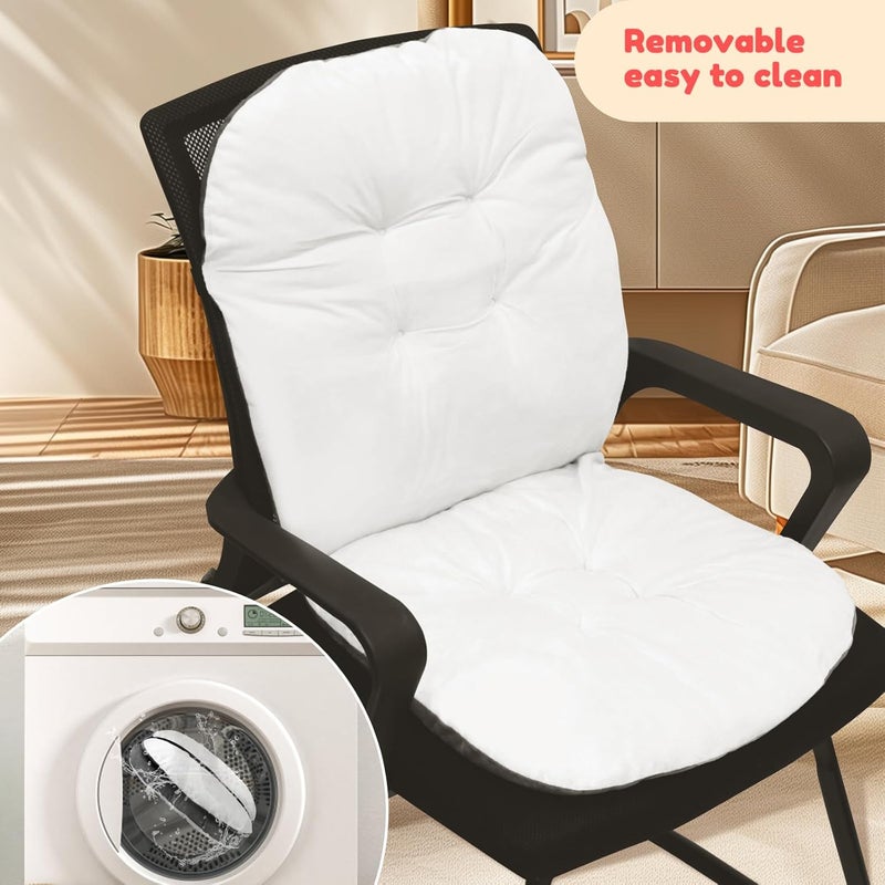 windforgecraft Desk Chair Cushion Soft Seat Cushions for Office Desk Chairs Nonslip Chair Cushion Floor Seating Warm Seat Pads High Elasticity Rocking Chair Cushion for Bedroom Playroom (White) - Image 4