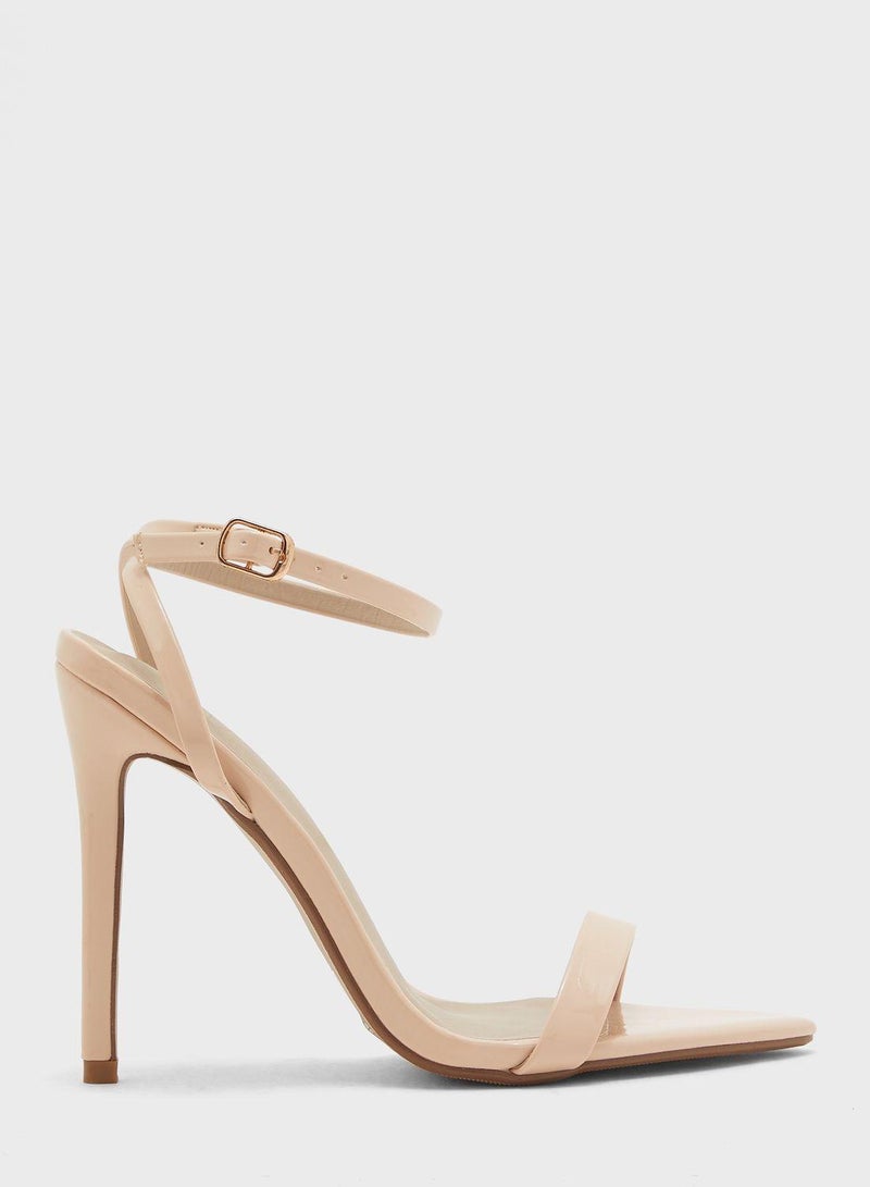 Missguided Pointed High Heel Ankle Sandals - Image 1