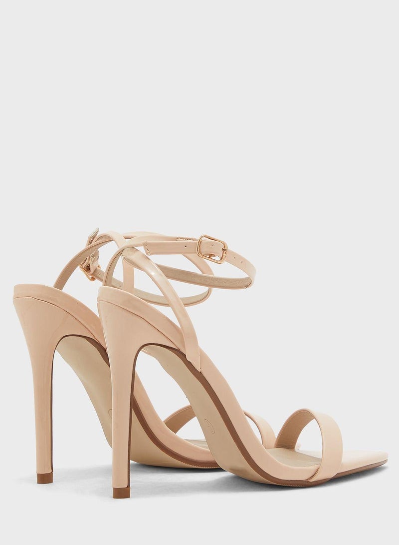 Missguided Pointed High Heel Ankle Sandals - Image 2