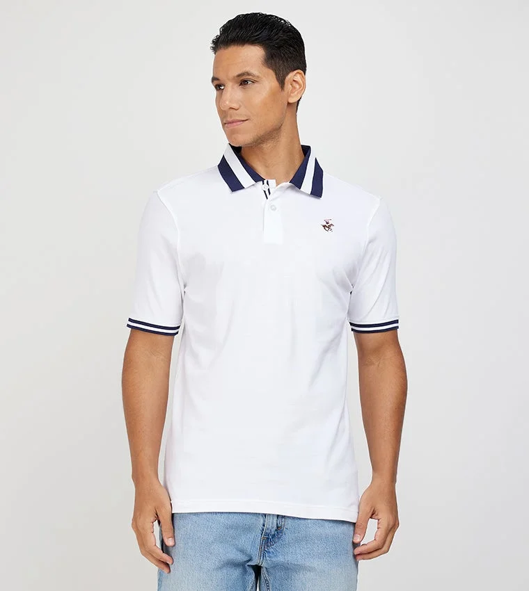 White Skinny Fit Polo T-Shirt