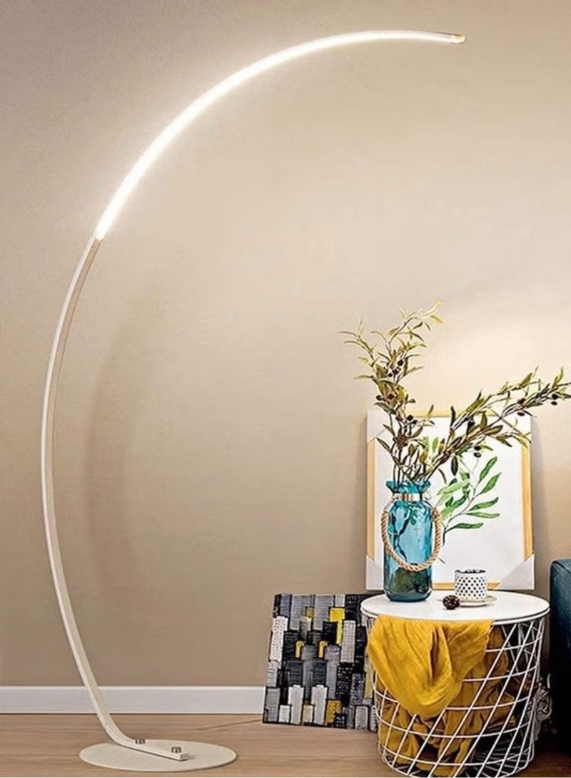 مصباح أرضي من  Led Arc، مصباح قوس عاكس للضوء، مصابيح أرضية لغرفة المعيشة بتصميم حديث مع جهاز تحكم عن بعد لغرفة النوم، منطقة المعيشة، المكتب، 25 وات، 170 سم [فئة كفاءة الطاقة A ++] (أبيض) - Image 2