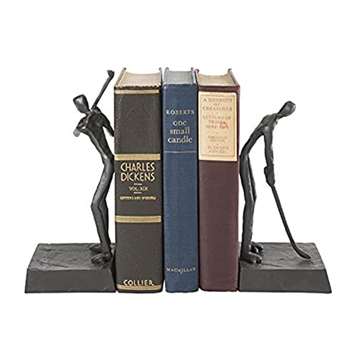 Danya B Danya B ZI16003 Golfers Iron Bookend Set  Golf Home Decor and Office Dcor  Great Gift Idea for Golf Lovers 