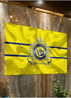 دروبلايت لوحة فنية جدارية لتزيين نادي النصر لكرة القدم، لوحة فنية لديكور المنزل لغرفة المعيشة وغرفة الرسم وغرفة المكتب وغرفة النوم 60 سم × 40 سم  - Image 1