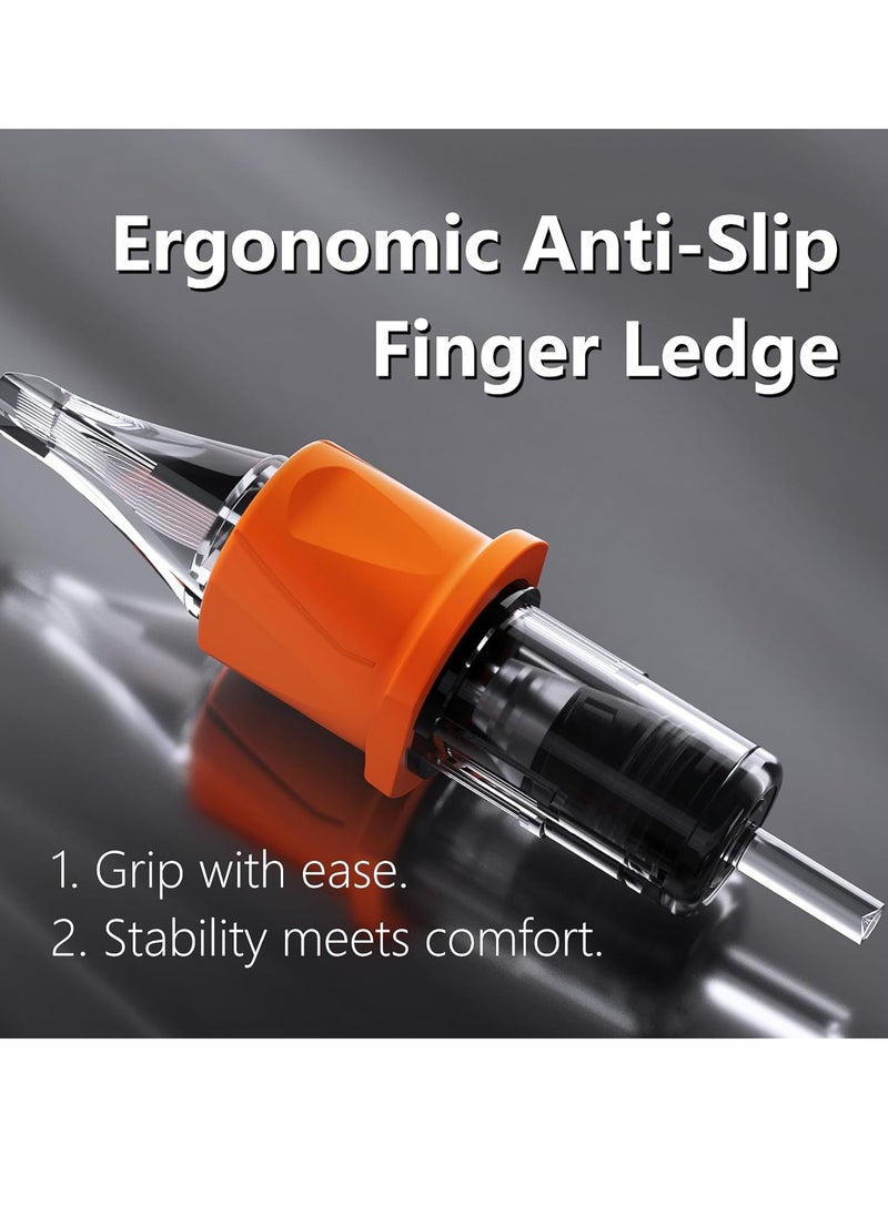 BIGWASP - BIGWASP Energy Tattoo Cartridge Needles 50pcs Assorted Finger Ledge Tattoo Needle Round Liner 0.35mm Mixed #12 Standard RL (3RL 5RL 7RL 9RL 11RL) for Rotary Tattoo Machine - Image 1