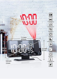 Joshberg Projection LED Digital Alarm Clock,LED Mirror Display Alarm Clock,Dual Smart Alarm with Projection on Ceiling,Black  - Image 4