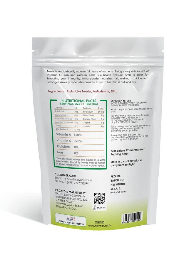 Holy Natural - The Wonder of World Holy Natural Amla Powder - 100 GM | Amla Also Called Phyllanthus emblica, and Indian Gooseberry. | Rich Source of Vitamin C | Edible Grade, Also use in Skin and Hair Care. - Image 2