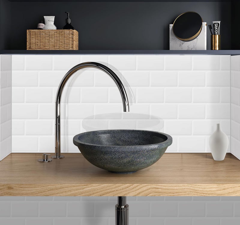 DEWOO White Peel and Stick Backsplash Subway Tile Self Adhesive Wall Tiles for Kitchen Bathroom, 10-Sheet, 12"Ã—12" - Image 2