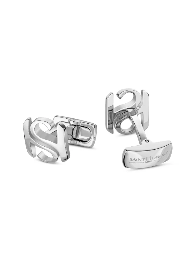 سانت هونور Logo Silver SH Cufflinks for Men's