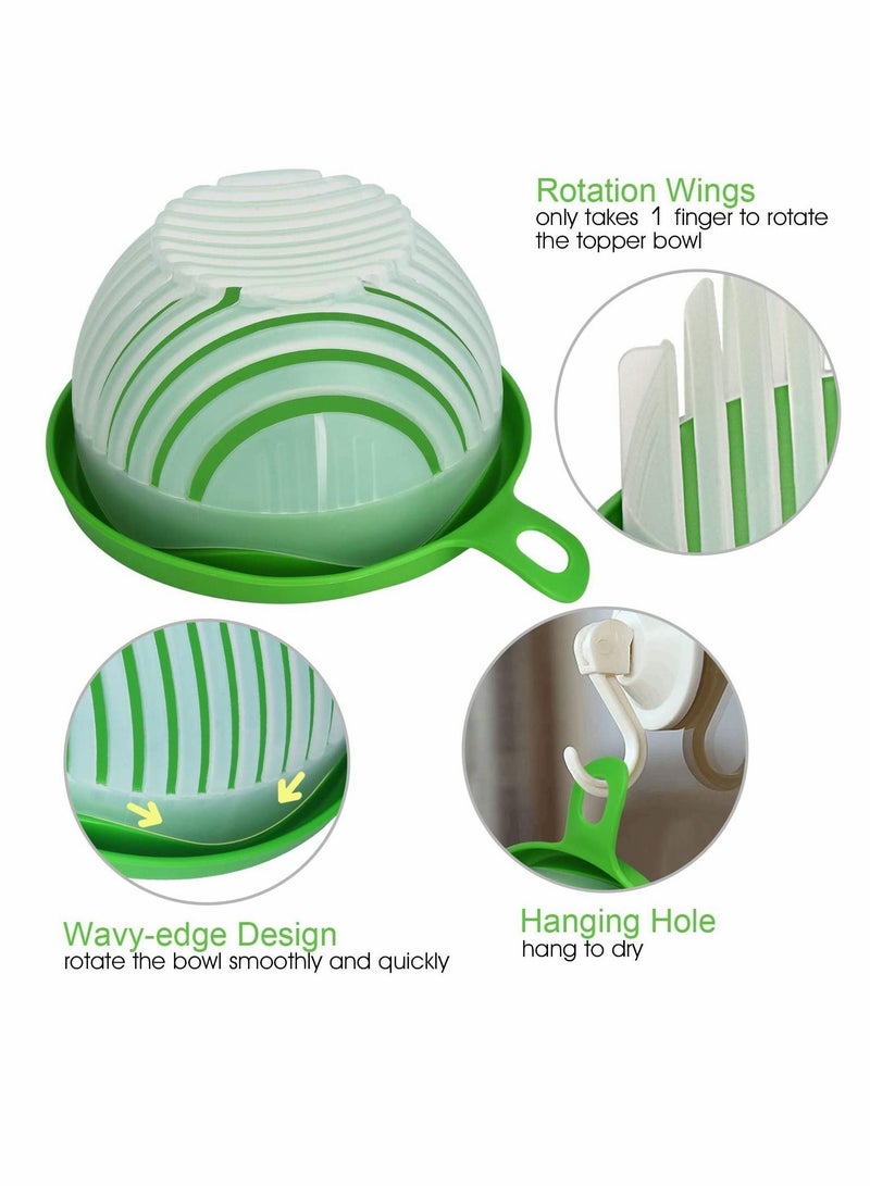Y&D Salad Cutter Bowl Chopper for Fruits and Vegetables Easy Fast Slicer Fresh Upgraded Making Great Gift Idea Kitchen Fruit Vegetable Tool  - Image 2