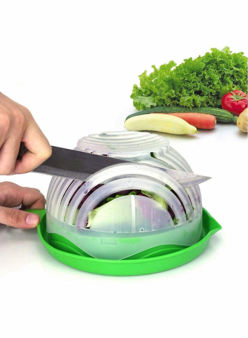 Y&D Salad Cutter Bowl Chopper for Fruits and Vegetables Easy Fast Slicer Fresh Upgraded Making Great Gift Idea Kitchen Fruit Vegetable Tool  - Image 1