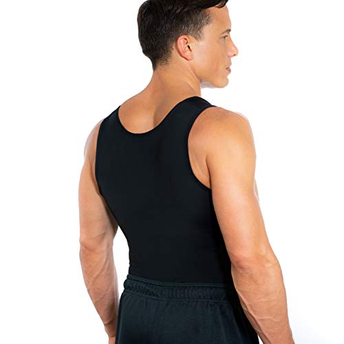 Esteem Apparel قميص ضغط للرجال من Esteem Apparel Max لتشكيل الجسم وشد البطن (أسود، 3X-Large) - Image 3