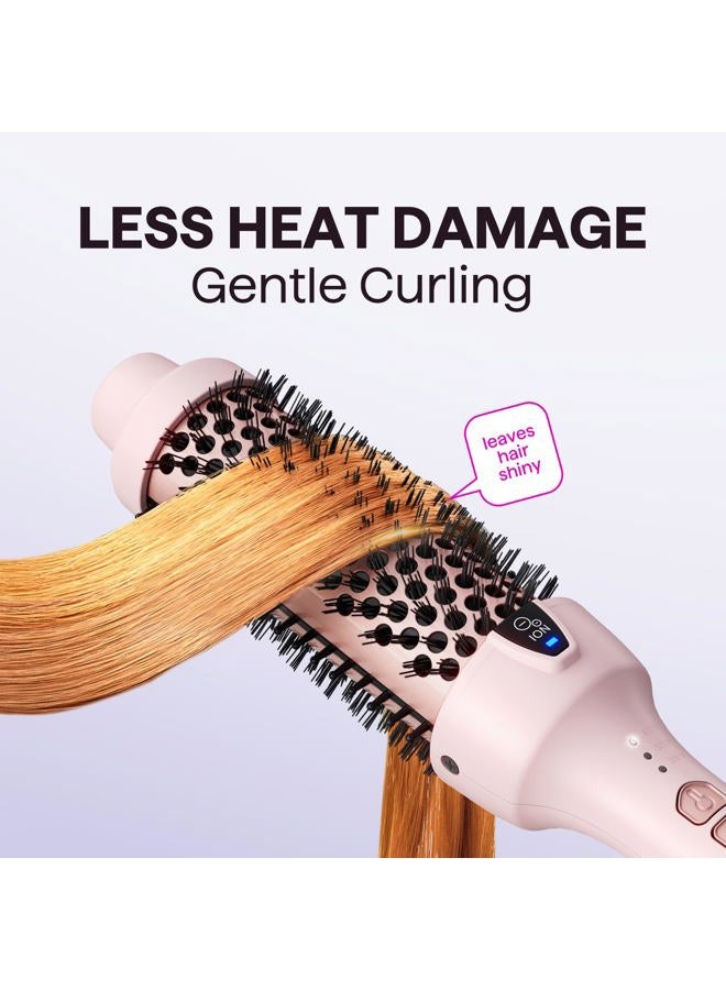 Wavytalk Updated Version Thermal Brush, 1.5 Inch Negative Ion Blowout Express Thermal Round Brush Creates Salon-Quality Blowouts, lonic Frizz Reduction Makes Hair Shinier & Smoother (Millennial Pink) - Image 4