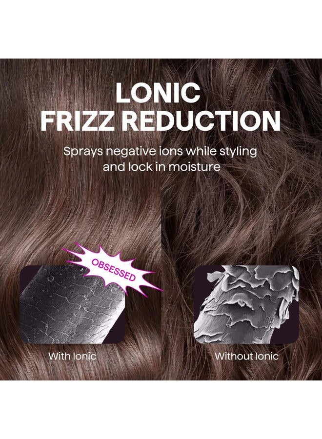 Wavytalk Updated Version Thermal Brush, 1.5 Inch Negative Ion Blowout Express Thermal Round Brush Creates Salon-Quality Blowouts, lonic Frizz Reduction Makes Hair Shinier & Smoother (Millennial Pink) - Image 3