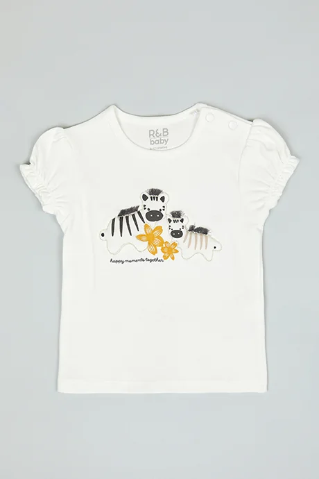 R&B Printted Top and Shorts Set with Headband
