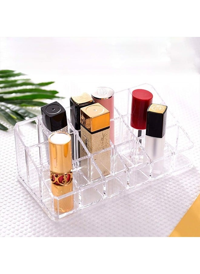 Weiai - Lipstick Holder 18 Spaces Lipgloss Organizer, 3 Rows - Multi Level, Makeup Holder & Cosmetics Storage Display - Image 1