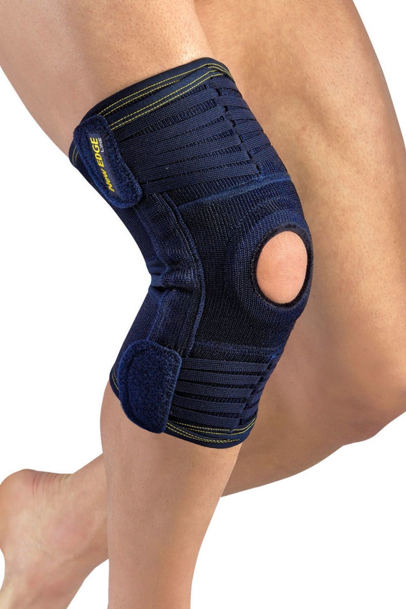 Pavis Patella & MCL-LCL Knee Stabilizer with Hole – Bacteriostatic, 100% Cotton, Medical-Grade Support, Ideal After Surgery, Made in Italy - Image 1