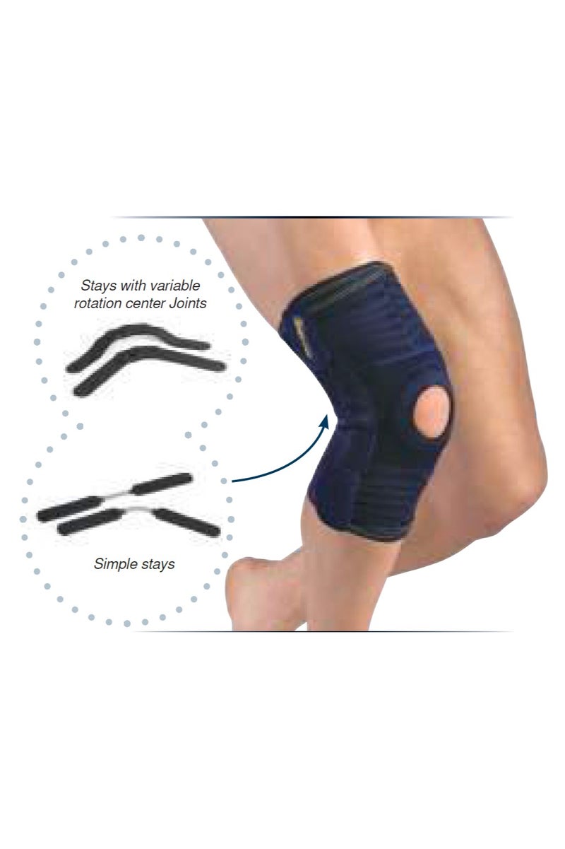 Pavis Patella & MCL-LCL Knee Stabilizer with Hole – Bacteriostatic, 100% Cotton, Medical-Grade Support, Ideal After Surgery, Made in Italy - Image 2