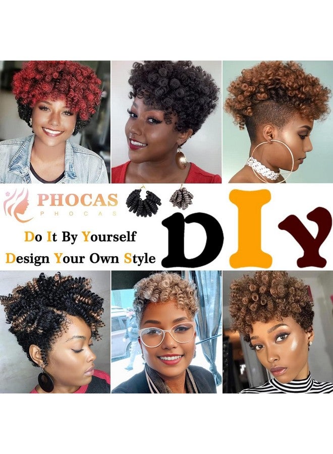 PHOCAS HairPhocas 5 Packs Synthetic Short Curly Crochet Hair 10 inch 20roots/pack for Crochet Braids Hair(Gray) - Image 5