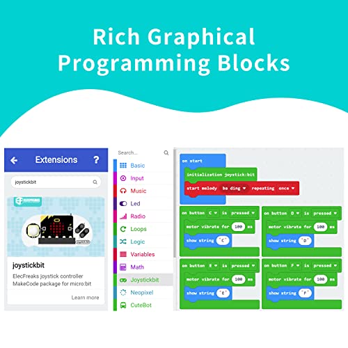 EF ELECFREAKS ELECFREAKS microbit Game Joystick Wireless Control Handle by micro:bit STEAM Education DIY Graphical Programming Controller(Without Micro:bit) - Image 5