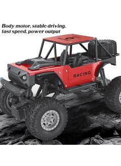 Chabeia 2.4GHz RC Monster Truck (Red) – 1:16 Remote Control Car, 4WD High-Speed 25km/h Racing Toy with Shock Absorbers, Off-Road All Terrain RC Truck for Kids & Adults  - Image 2