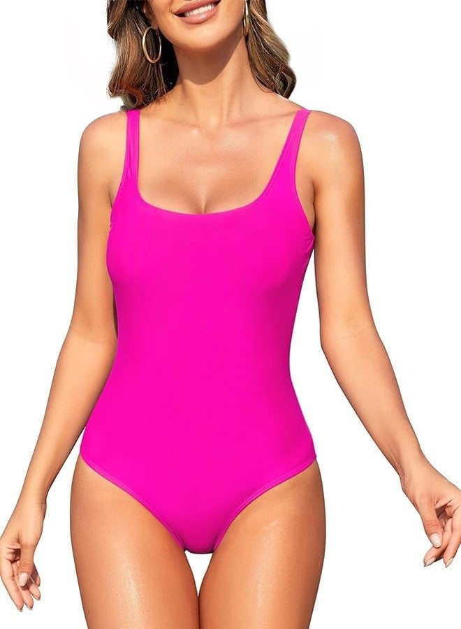 DADDY COME Women’s One Piece Swimsuit | Tummy Control Swimwear | Padded, Halter Neck, Backless Monokini for Beach & Pool | Stylish Slimming Bathing Suit (in, Alpha, 2XL, Regular, Pink) - Image 1