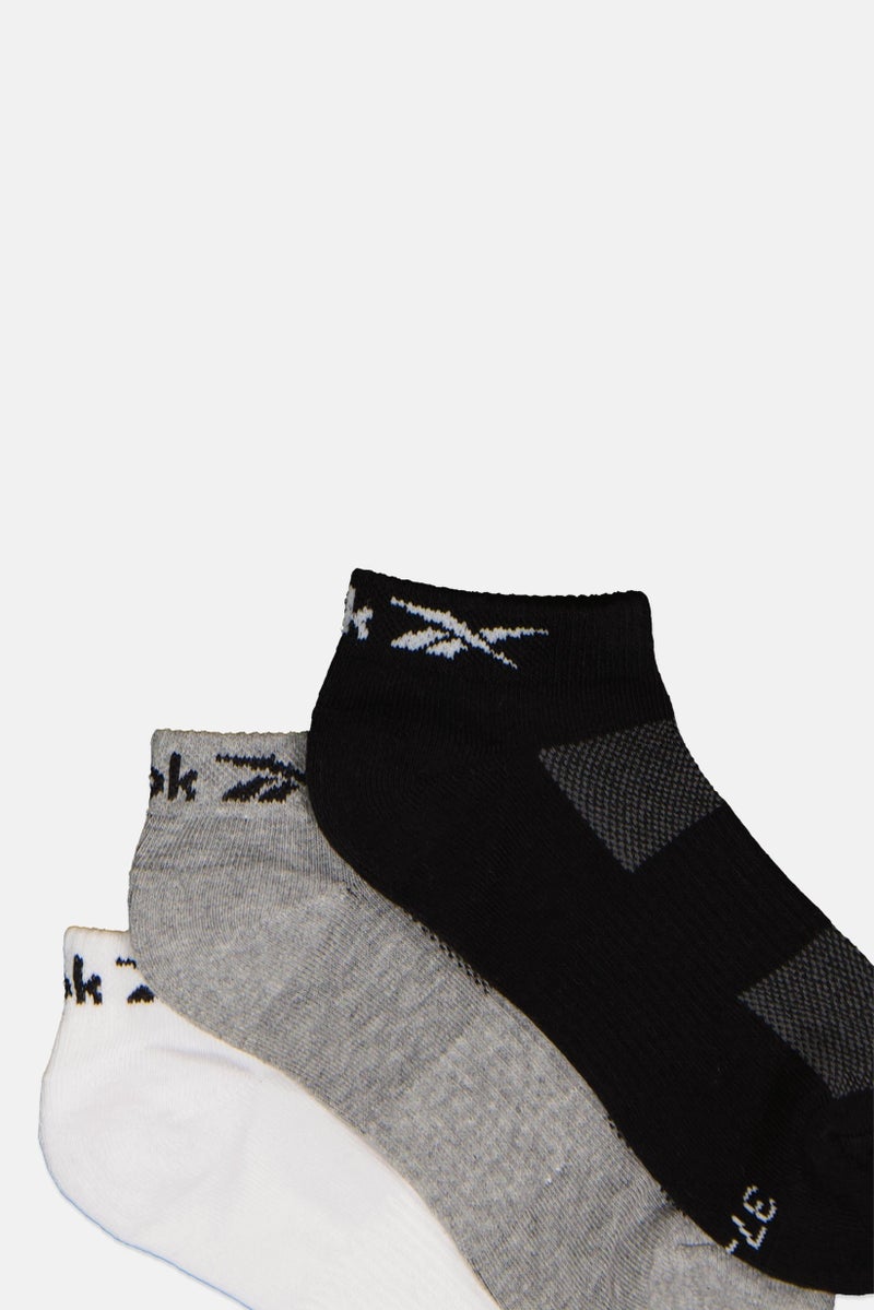Reebok Women 3 Pairs Brand Logo Low Cut Socks, Multicolor - Image 2