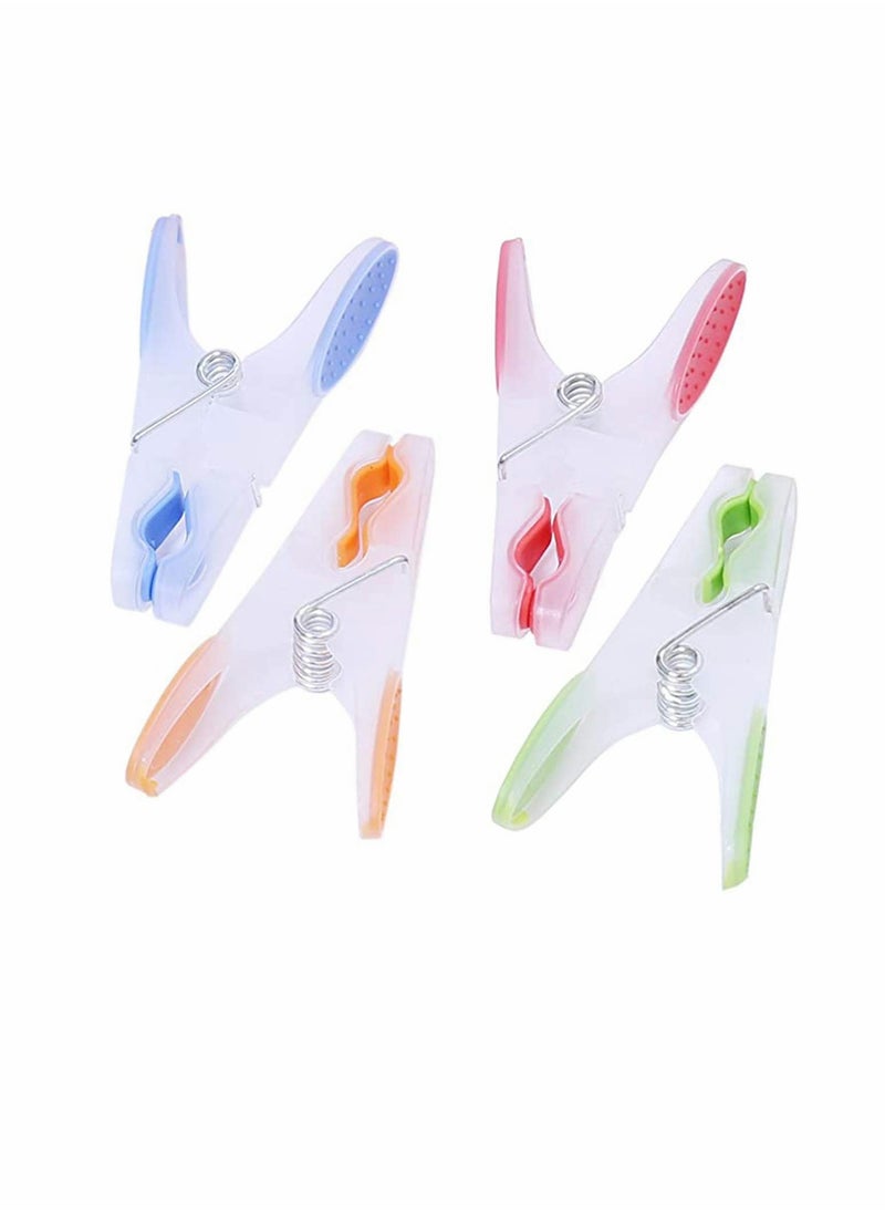 KASTWAVE - Clothes Pegs 48 pcs Drying Strong Clips Laundry Home Windproof Pin Extra Large Non-slip Ergonomic Soft Rubber Grip Clothespins for Indoor Outdoor Washing Line Racks - Image 1