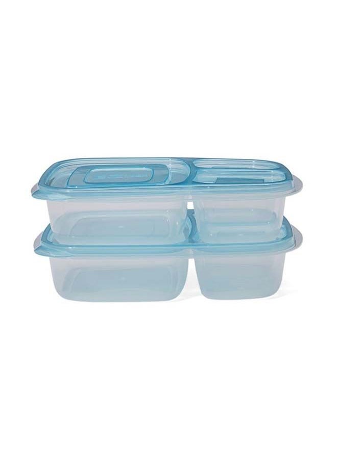 LOCK & LOCK - L&L Ez Lock Pastel Rectangle Container 965ml 2-Piece Set - Image 1