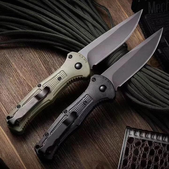 Futsuak Outdoor Self Defense Automatic Jump Knife, 9070 Pocket Folding Knife, D2 Steel Blade Non-Slip Fiberglass Handle, EDC Multi-Functional Sharp Tactical Knife for Outdoor, Tactical, Survival and EDC (Black) - Image 5