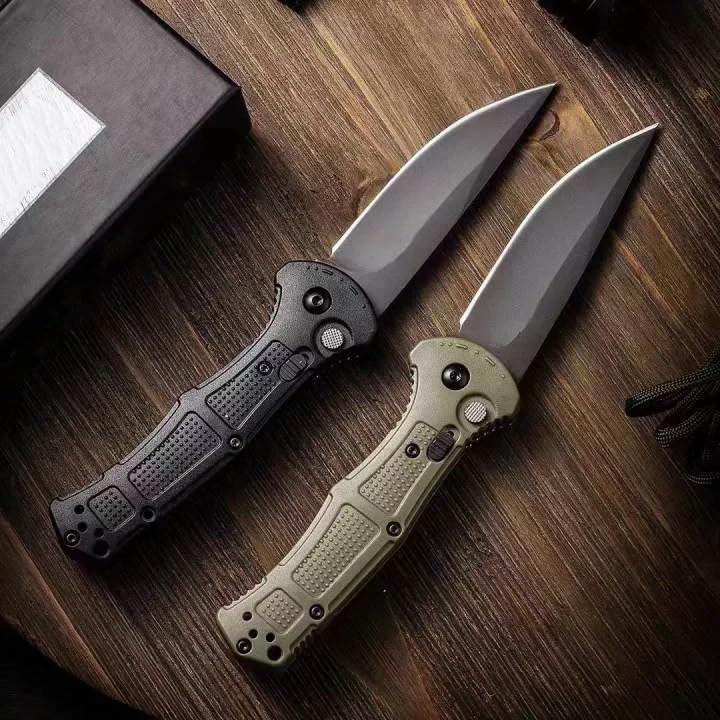 Futsuak Outdoor Self Defense Automatic Jump Knife, 9070 Pocket Folding Knife, D2 Steel Blade Non-Slip Fiberglass Handle, EDC Multi-Functional Sharp Tactical Knife for Outdoor, Tactical, Survival and EDC (Black) - Image 4