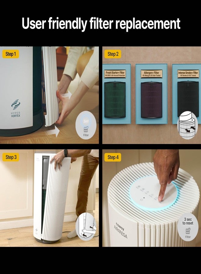 كواي فلتر بديل أصلي من COWAY لجهاز Airmega 350، يحتوي على جزيئات الكربون النشط، بالإضافة إلى مُحسِّن بدء التشغيل Fresh Starter Plus - Image 4