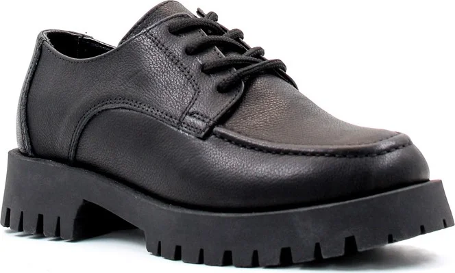 Fast Step Genuine Leather Black Women's Casual Shoes 581za2841