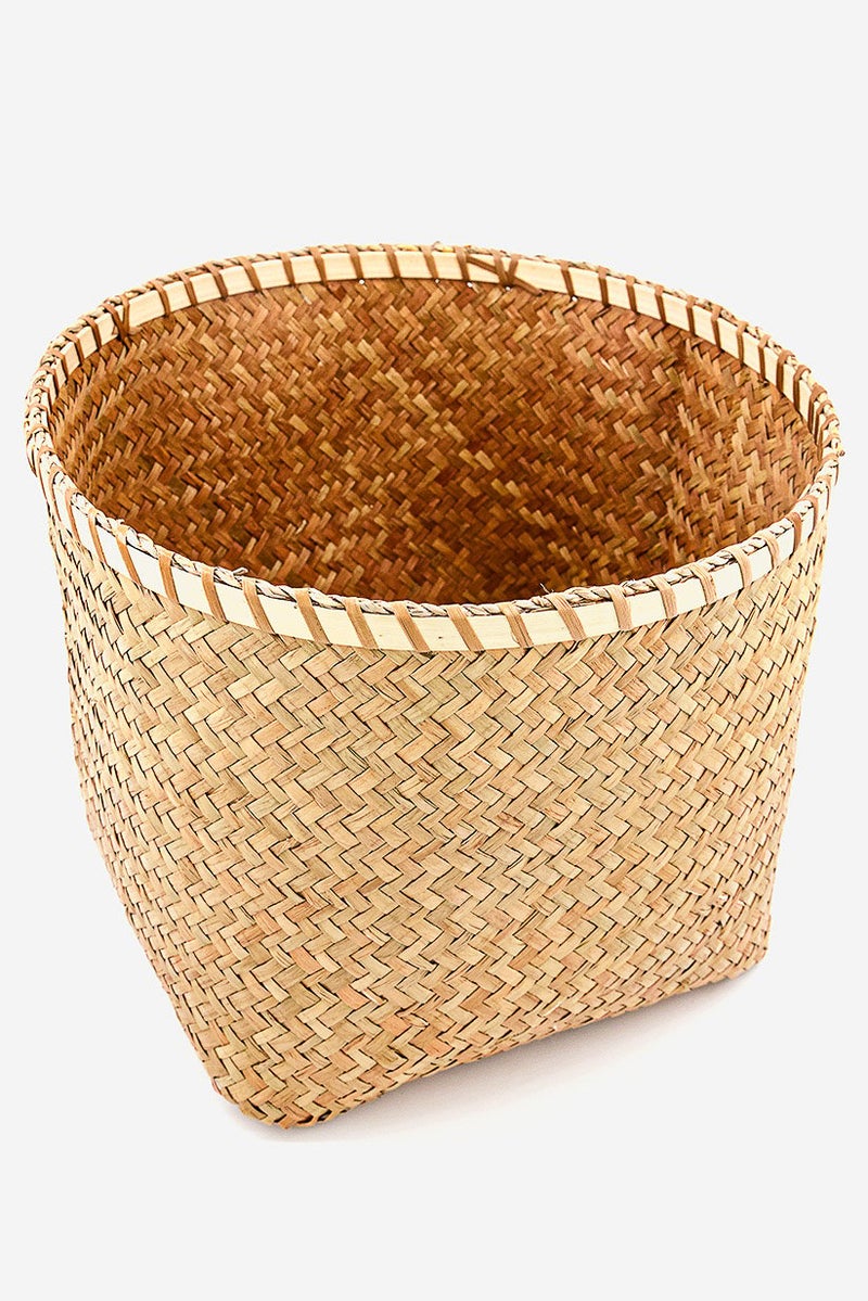 Muy Mucho Braided Vegetable Fibre Flower Pot 27 L X 34 D x 28 H cm, Tan - Image 1