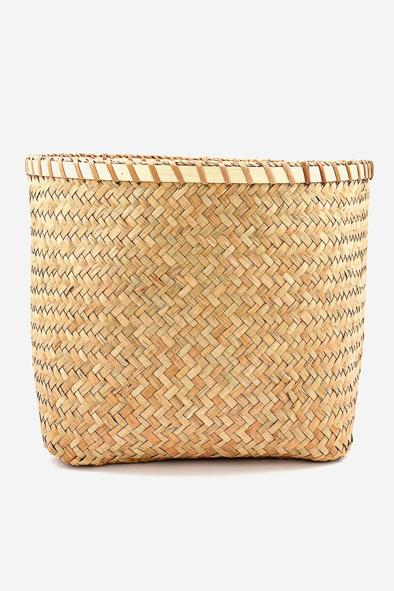 Muy Mucho Braided Vegetable Fibre Flower Pot 27 L X 34 D x 28 H cm, Tan - Image 2
