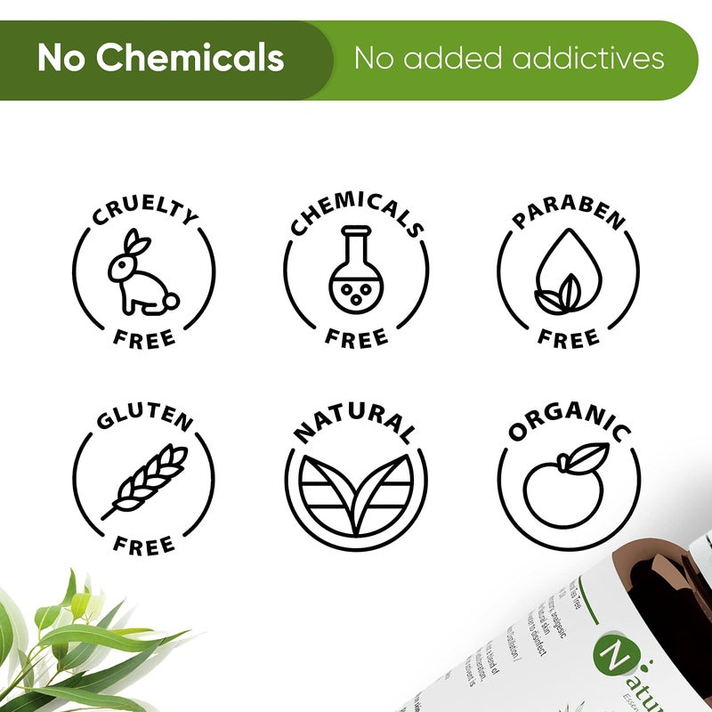 Naturalis زيت شجرة الشاي للشعر، حب الشباب، البثور والندوب - زيت شجرة الشاي نقي وبدون تخفيف - بدون مذيبات - مثالي للعلاج بالروائح - 30 مل - Image 5