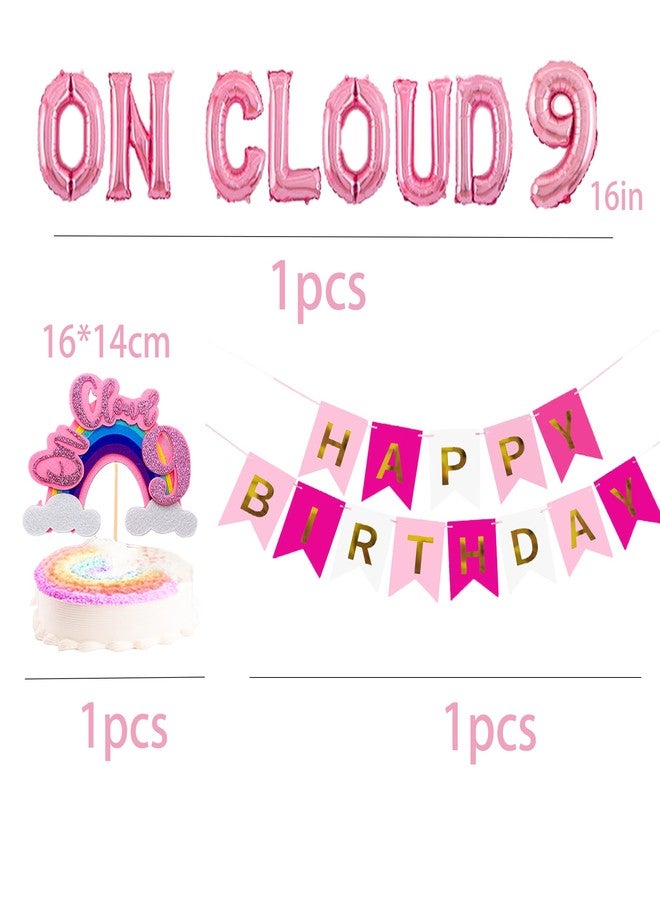 BEOXAGAR On Cloud 9 Birthday Party Decorations,On Cloud 9 Balloons,On Cloud 9 Cake Topper,On Cloud 9 Birthday Decor. - Image 2