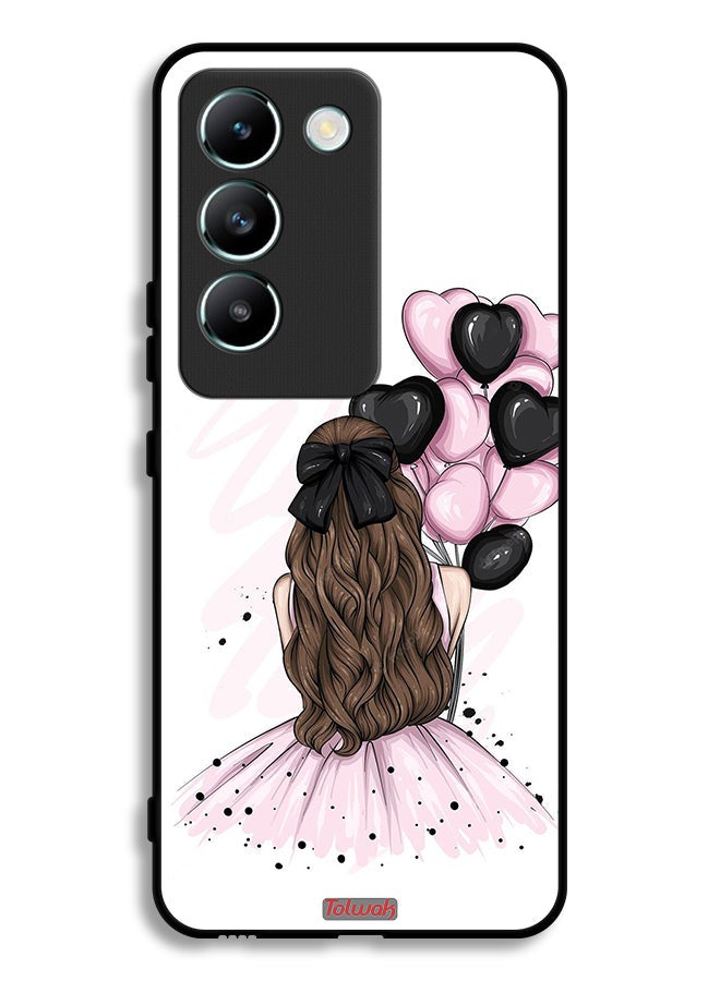 Tolwak Vivo Y100 4G Protective Case Cover Holding Balloons Girl Art - Image 1