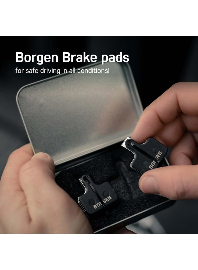 Borgen 2 Pairs of Bicycle Disc Brake Pads - Suitable for Ultegra, Dura Ace, BR-RS, XTR, GRX - Semi-Metallic Compatible with Shimano K03S Brake Pads - Image 2